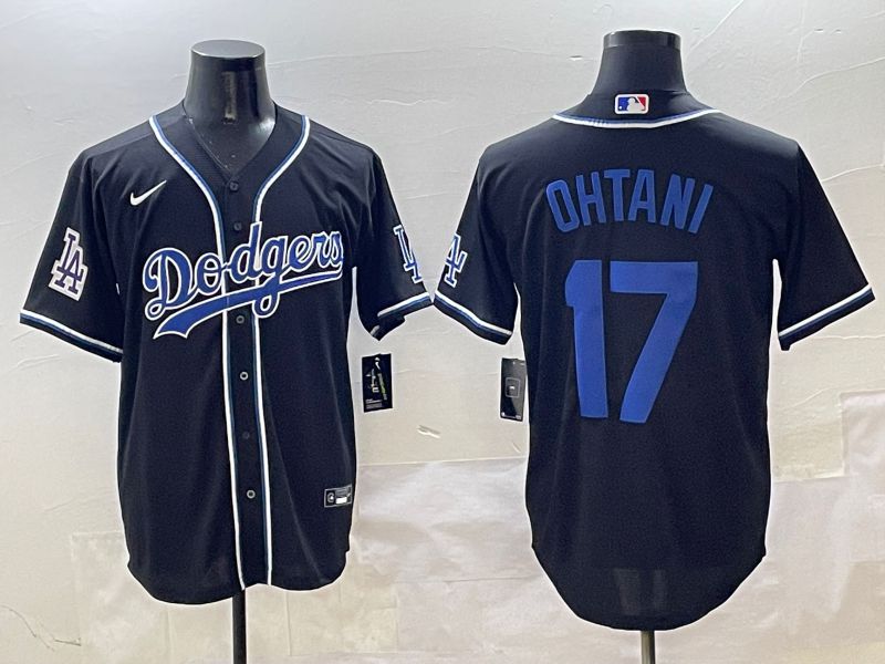 Men 2025 Los Angeles Dodgers #17 Ohtani Black Three generations Fashion Nike MLB Jersey style 14